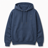 Navy blue hoodie against a white background with the "saltie" logo on the front.