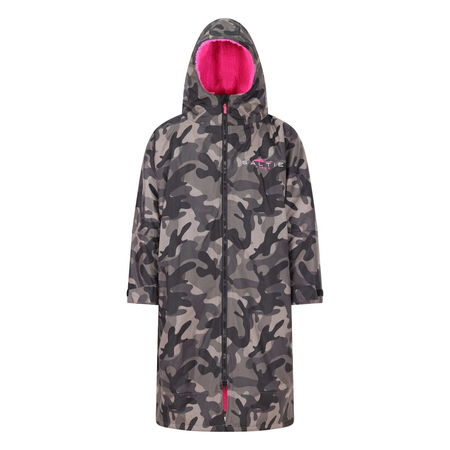 Saltie Elite Changing Robe - Storm Camo/Hot Pink