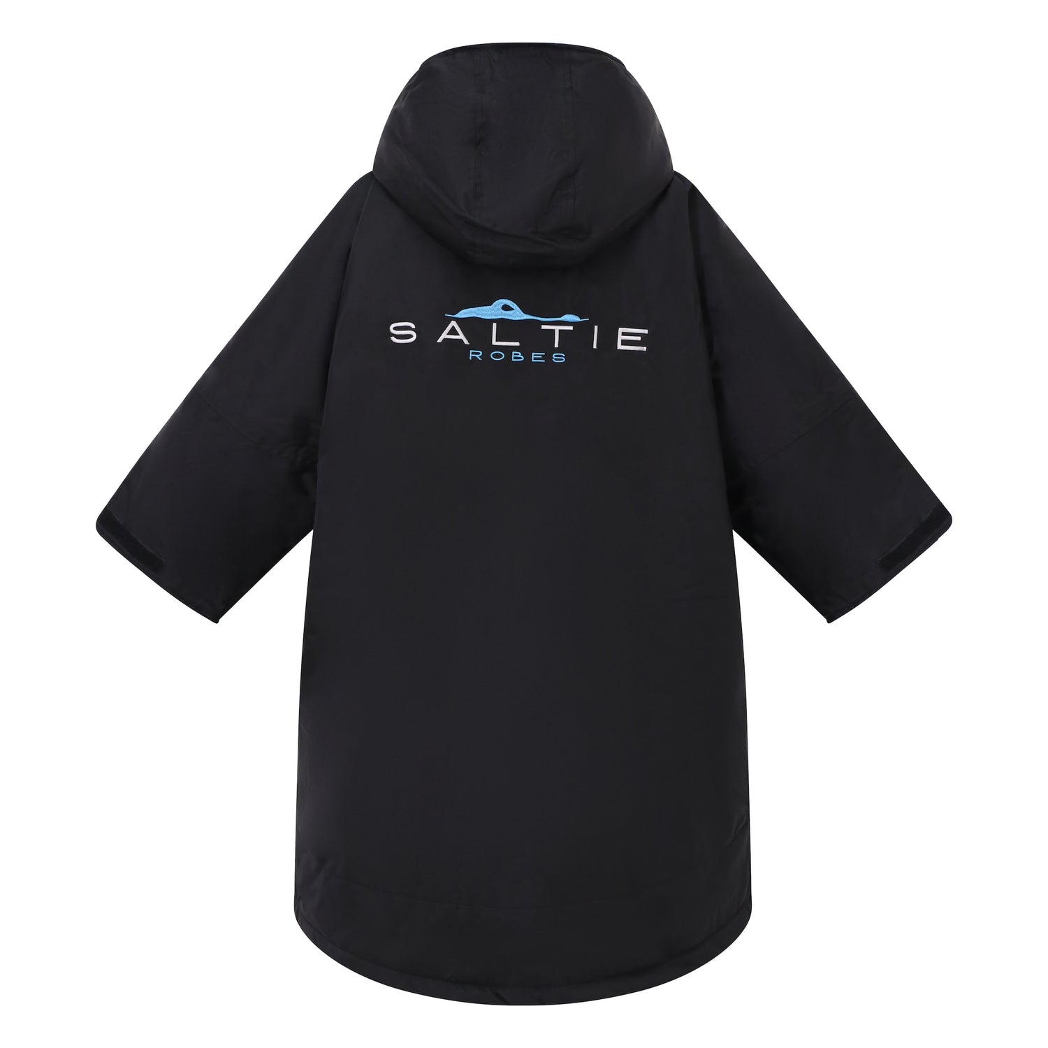 Saltie Junior Changing Robe - Black/Cyan