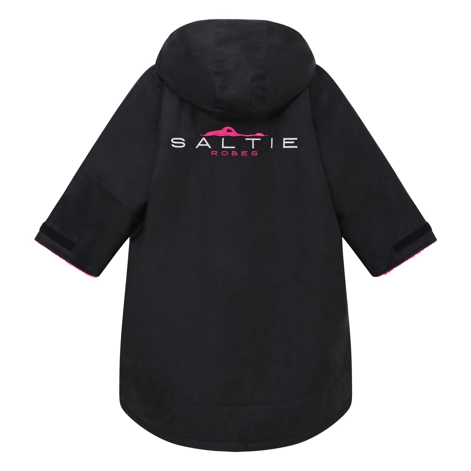 Saltie Junior Changing Robe - Black/Hot Pink